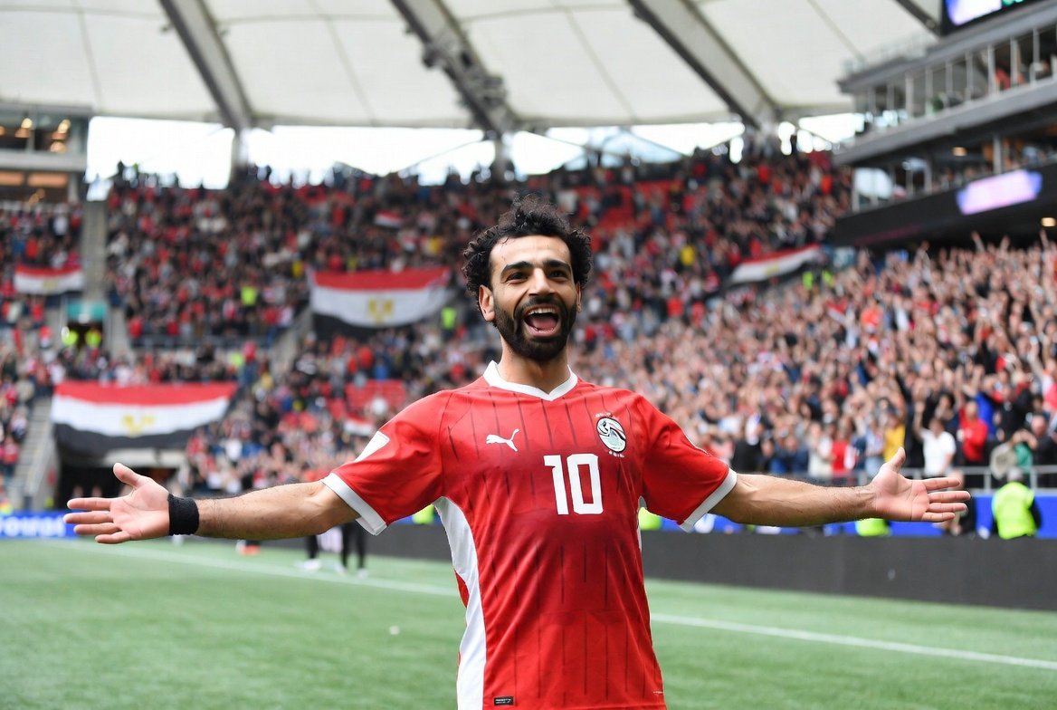 Egypt celebrating the unleashing goal